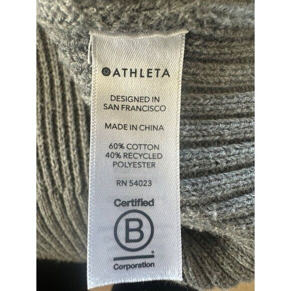 Athleta West End Oversized Cardigan Pockets Grey Women's M - Picture 8 of 13